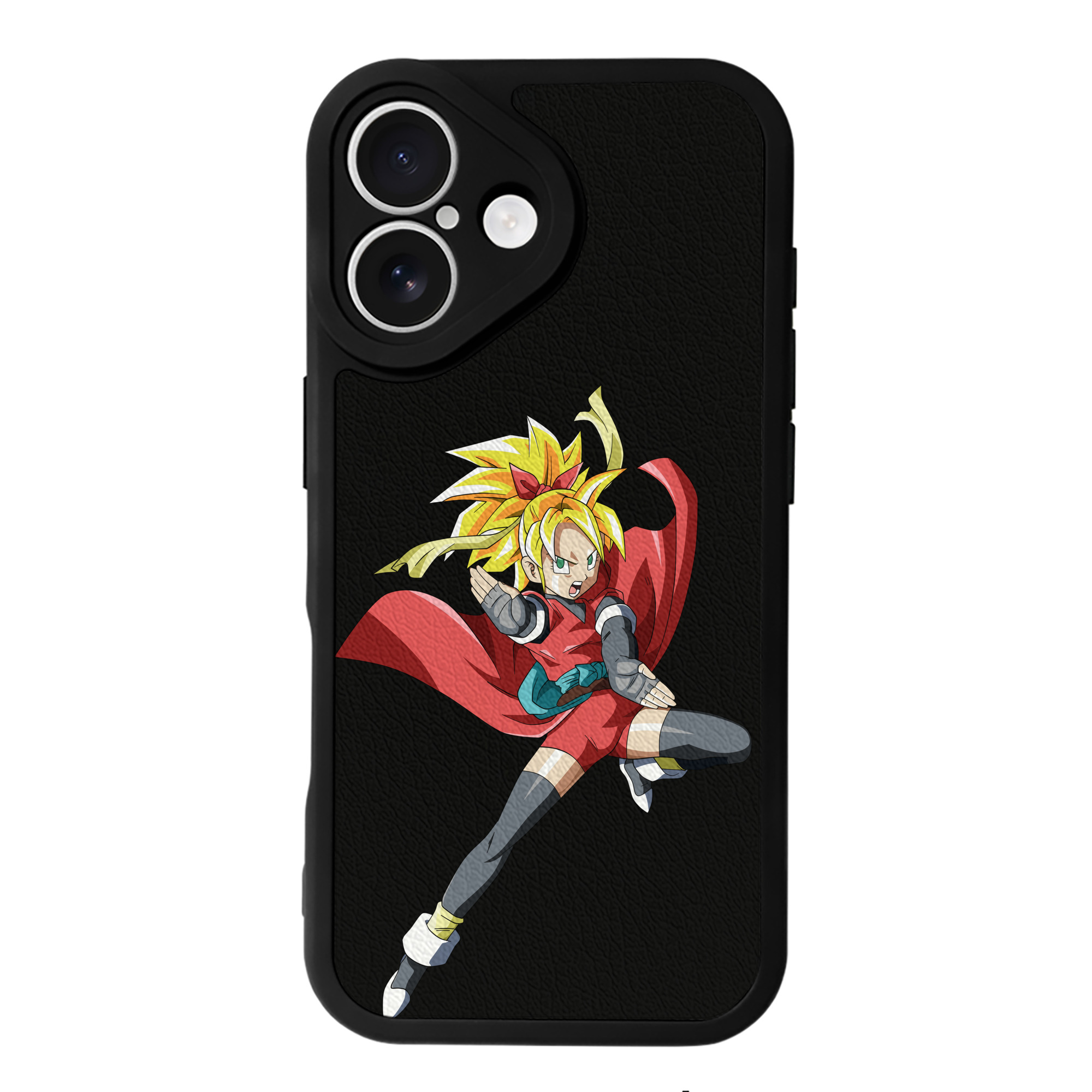 （画像用） ドラゴンボール カリフラ DRAGON BALL Caulifla 【iPhone 16シリーズ対応】シリコンスマホケース（レザー調） 材質：シリコン